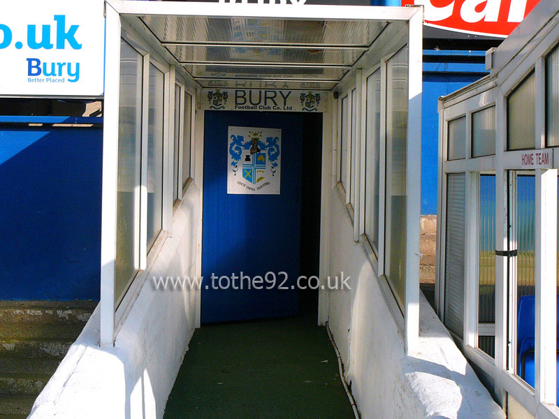 Tunnel, JD Stadium, Bury FC