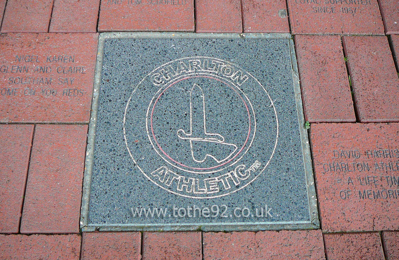 Plaque Outside Reception, The Valley, Charlton Athletic FC