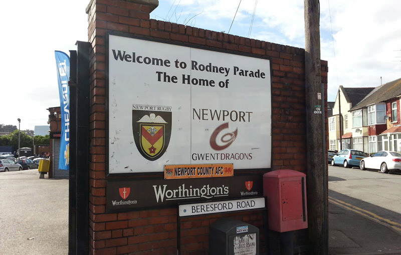 Entrance, Rodney Parade, Newport County AFC