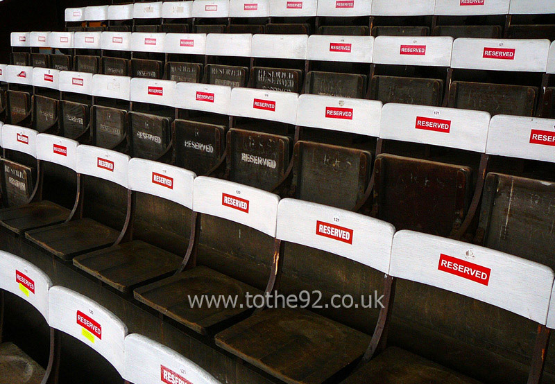 Wooden Seats in Main Stand, London Road, Peterborough United FC