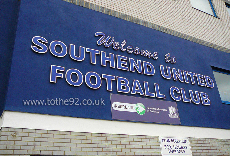Outside Reception, Roots Hall, Southend United FC