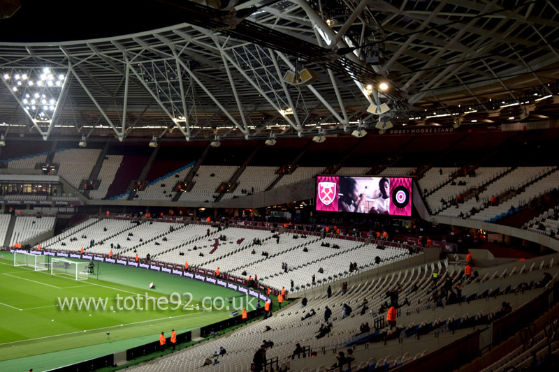 West Ham's goal from London Stadium - Bobby Moore Stand block 152 