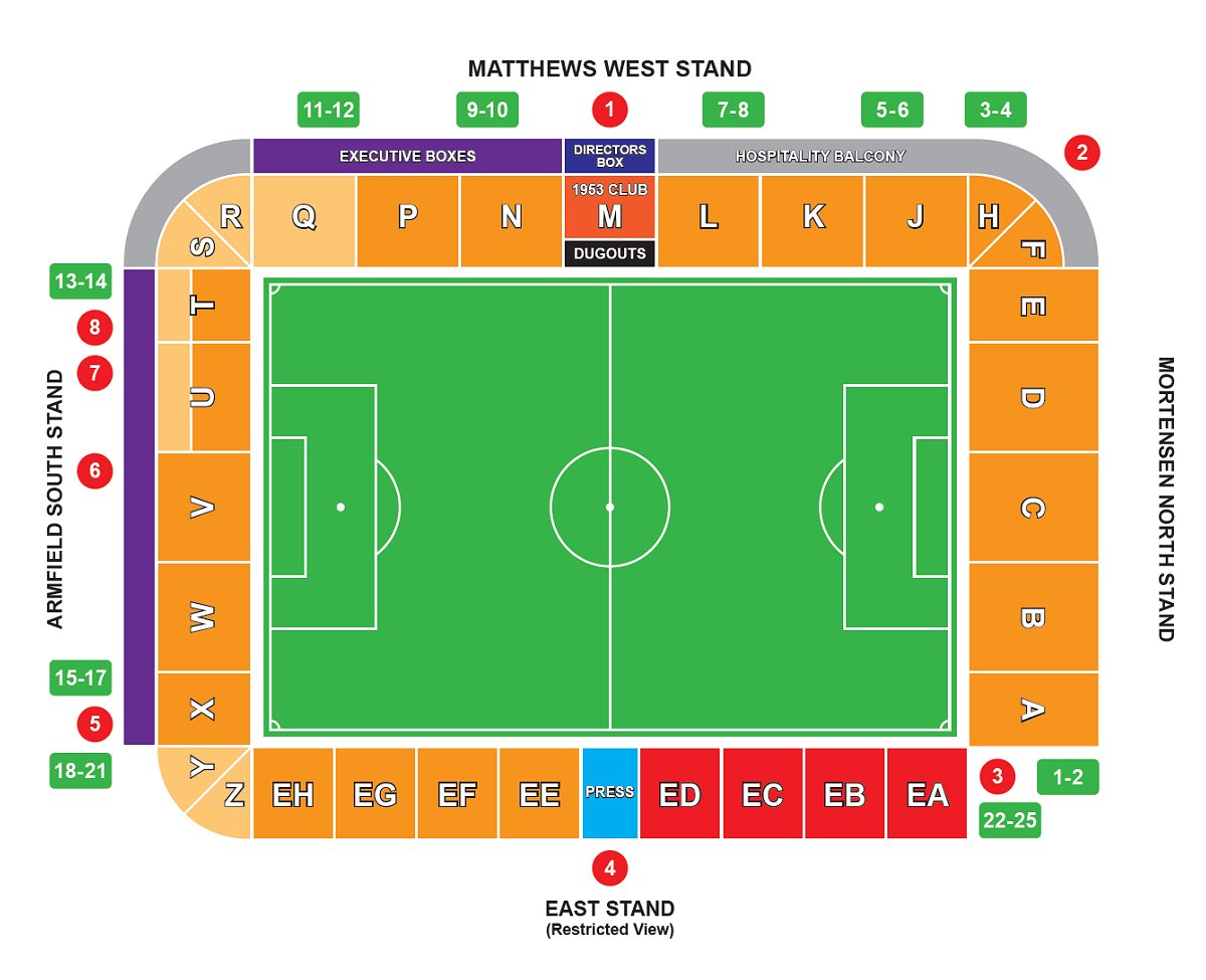 Bloomfield Road seating plan