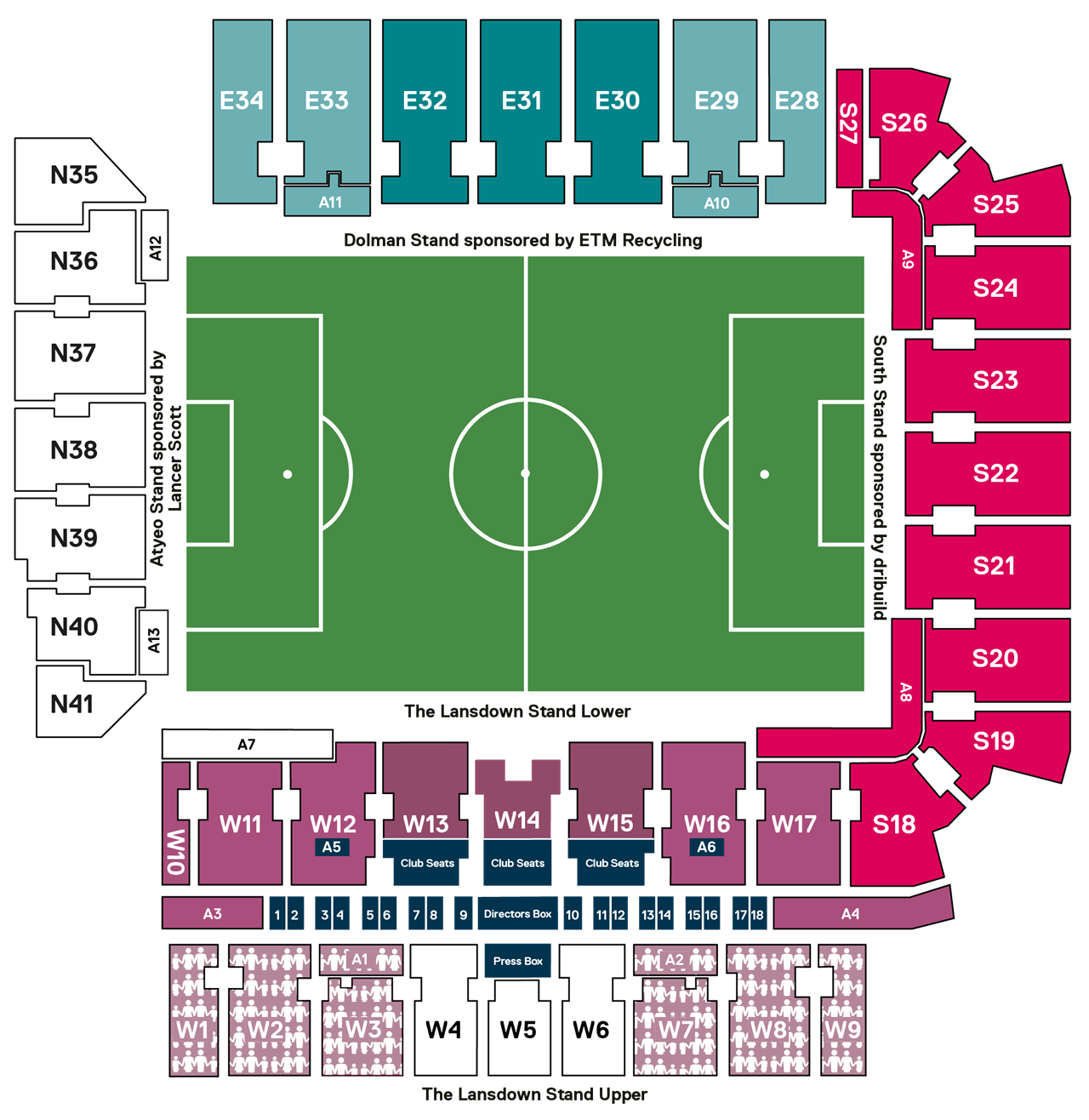 Ashton Gate seating plan