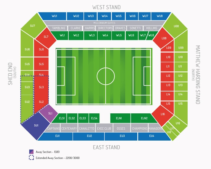 Stamford Bridge seating plan