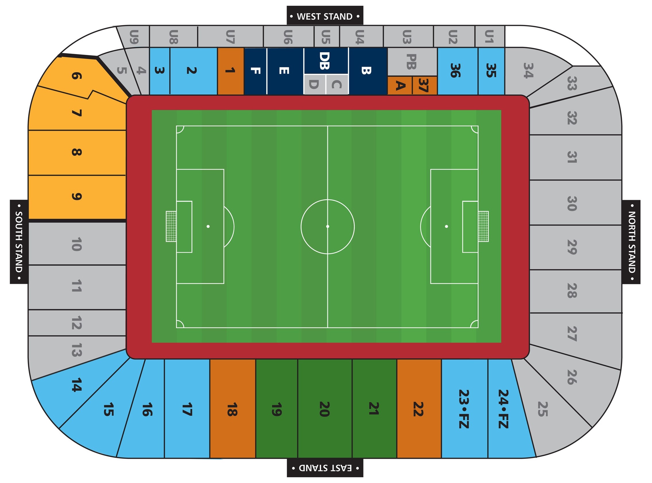 Ricoh Arena seating plan