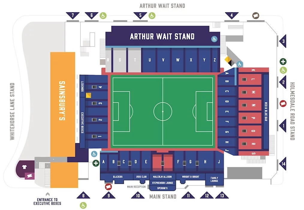 Selhurst Park seating plan