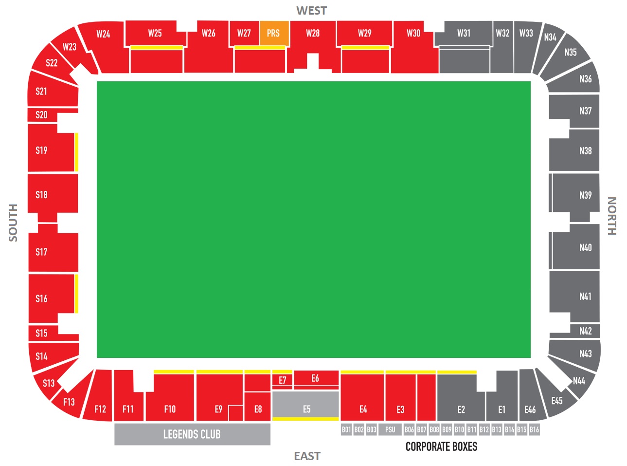 Keepmoat Stadium seating plan