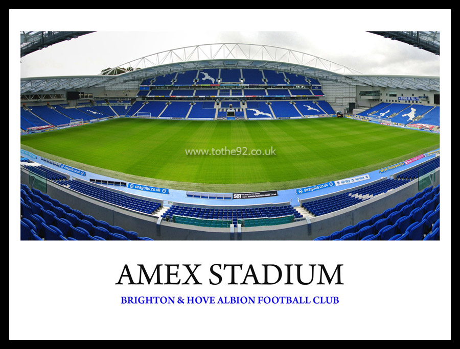 Buy Brighton Amex Stadium Location Print - Football - Pixel8er