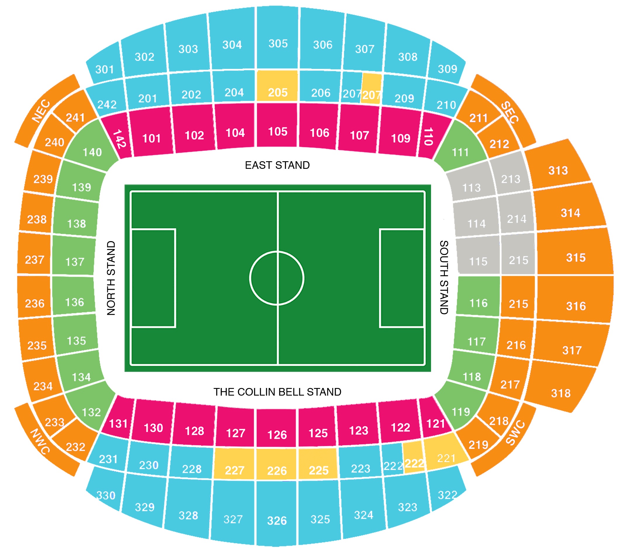 Uk Commonwealth Stadium Seating Chart