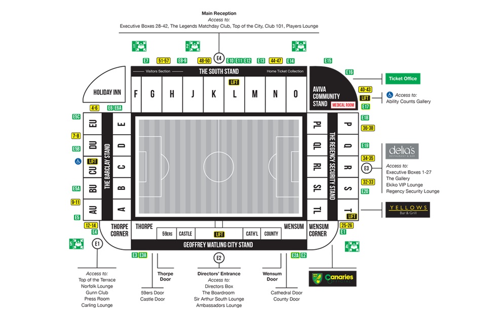 Canaries Seating Chart